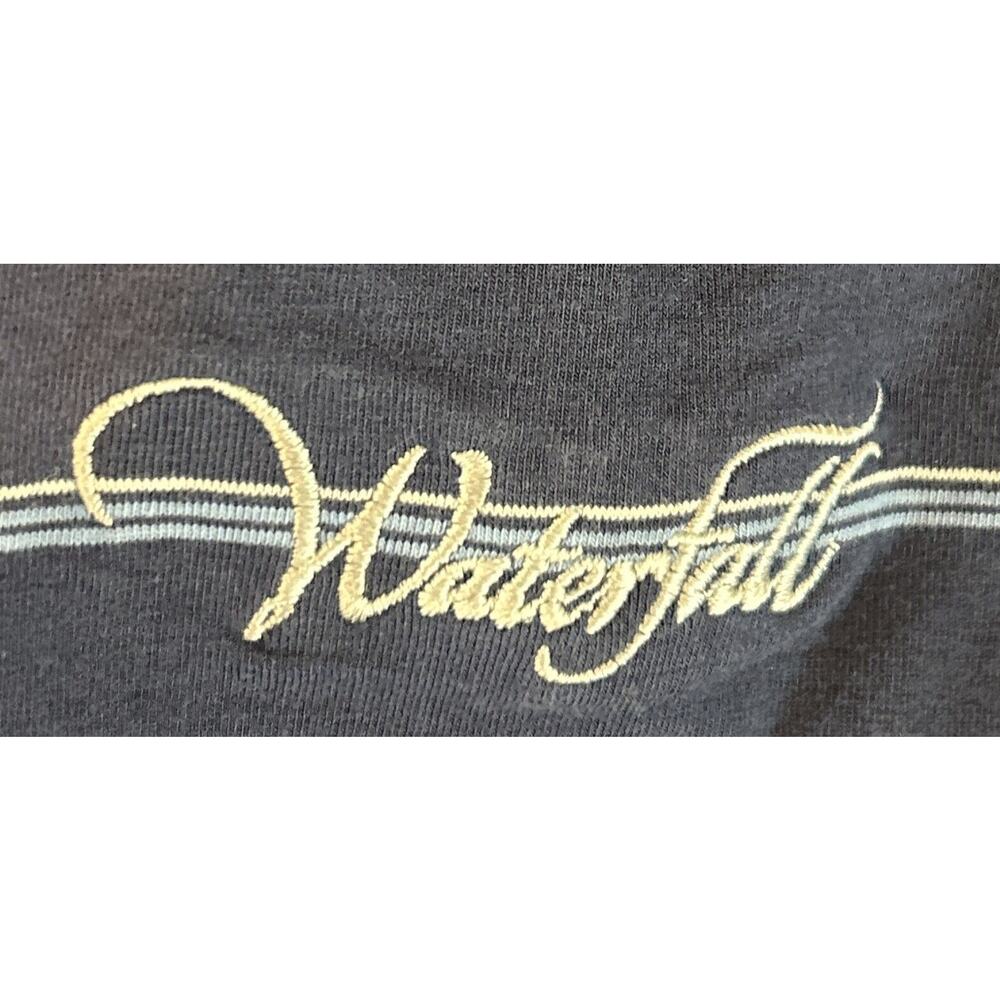 mens PETER MILLAR blue striped WATERFALL short sleeve polo shirt sz M *A7